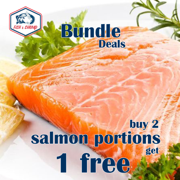 2 Salmon portions + 1 FREE